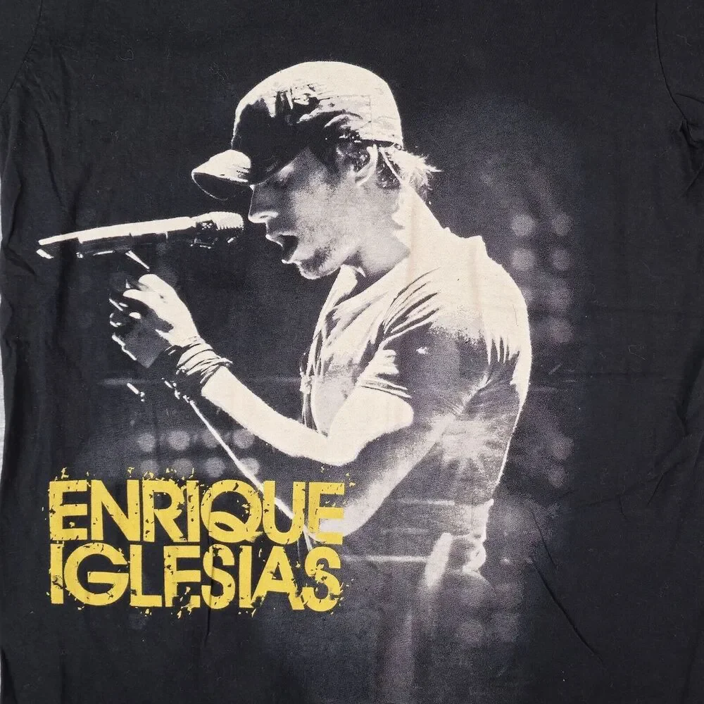 Vtg Enrique Iglesias Shirt Medium 00s Y2k 2012 Music Concert Tour‎ Promo Tee M